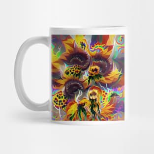 Psychedelic Sunflower Mug